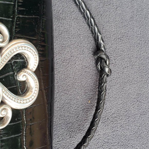 Brighton Black Shoulder Bag with Silver Heart Accent - Picture 3 of 3